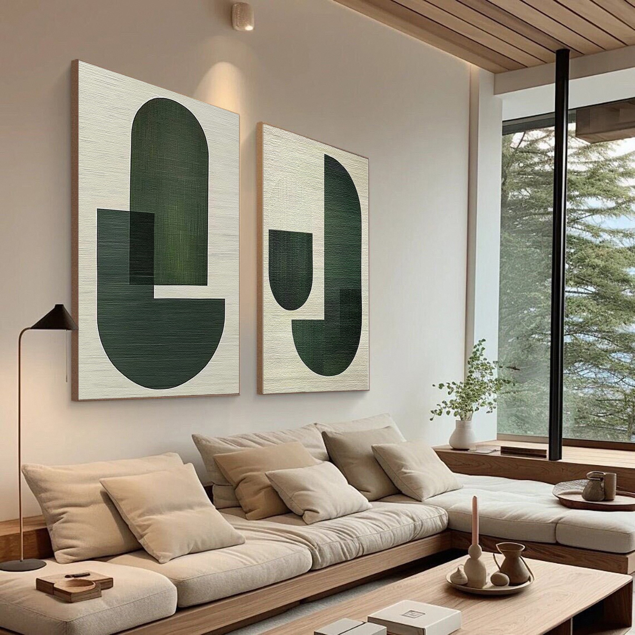 Geometric Minimalist Wall Art Abstract Paintings for Contemporary Spaces #BGS 012