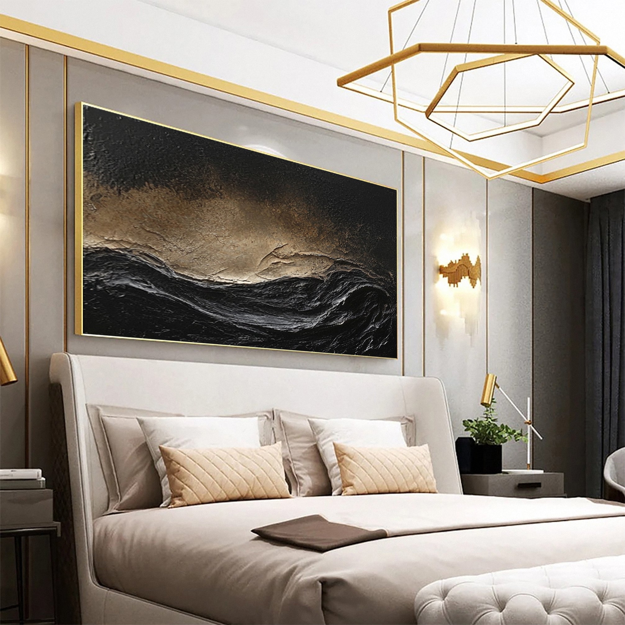 Sophisticated Black 3D Wall Art for Stylish Interiors #BM 108