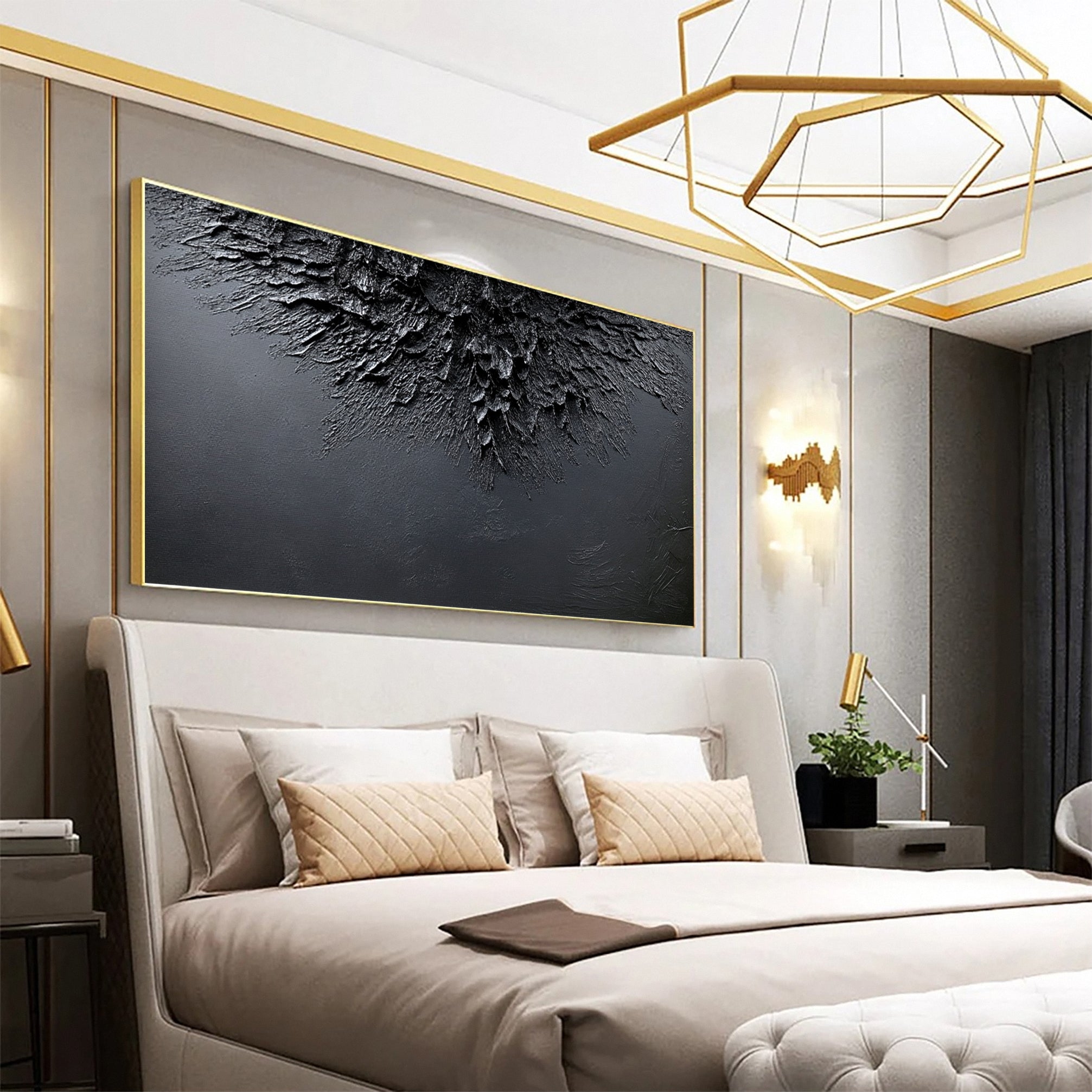 Sophisticated Black 3D Wall Art for Stylish Interiors #BM 107