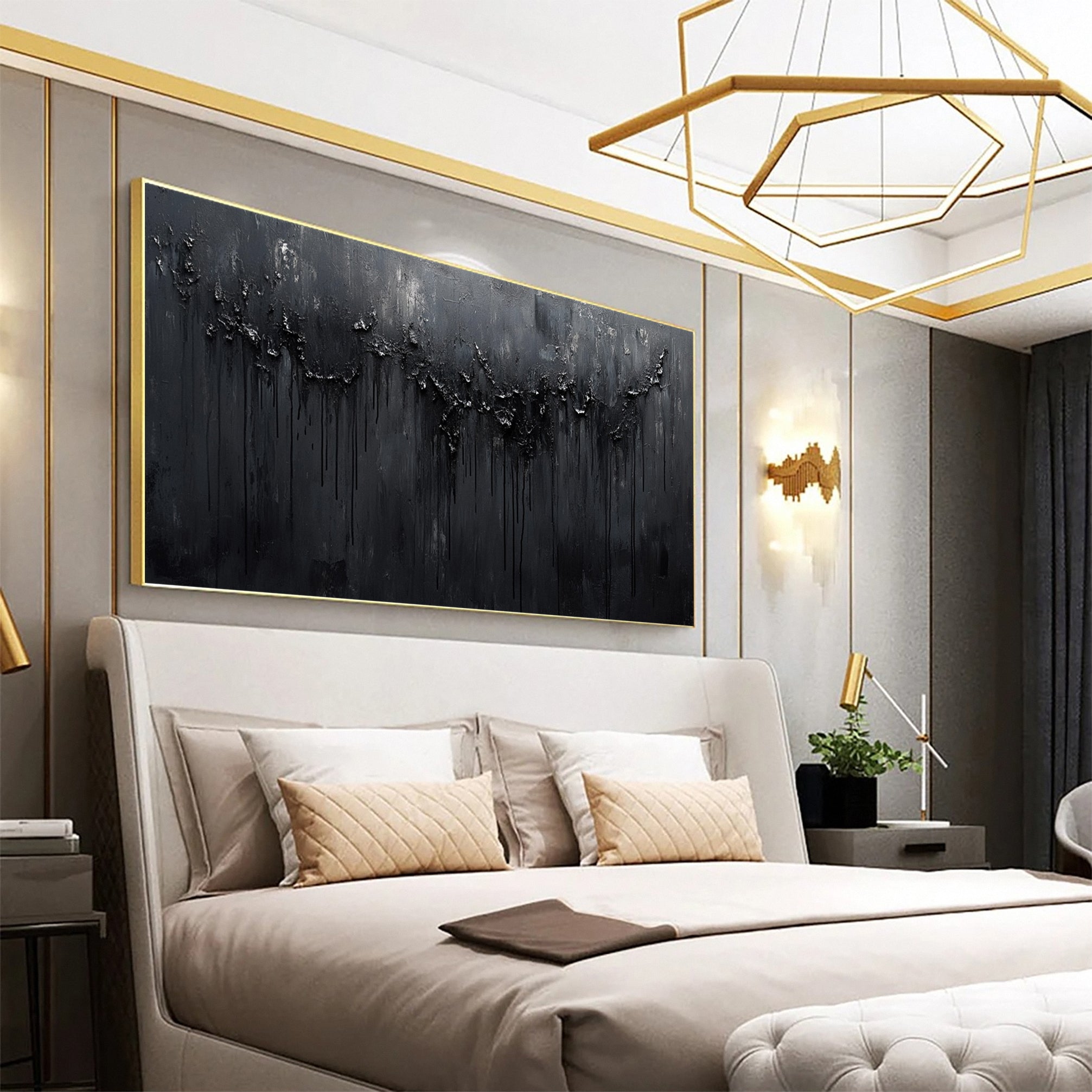 Sophisticated Black 3D Wall Art for Stylish Interiors #BM 105