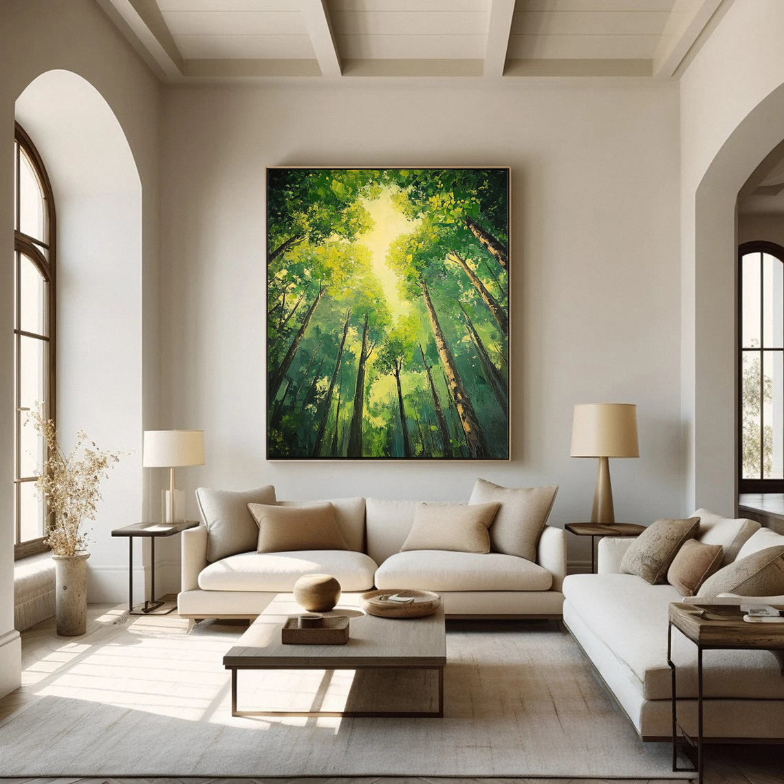 Verdant Retreat Lush Forest Landscape Art #CAP 060