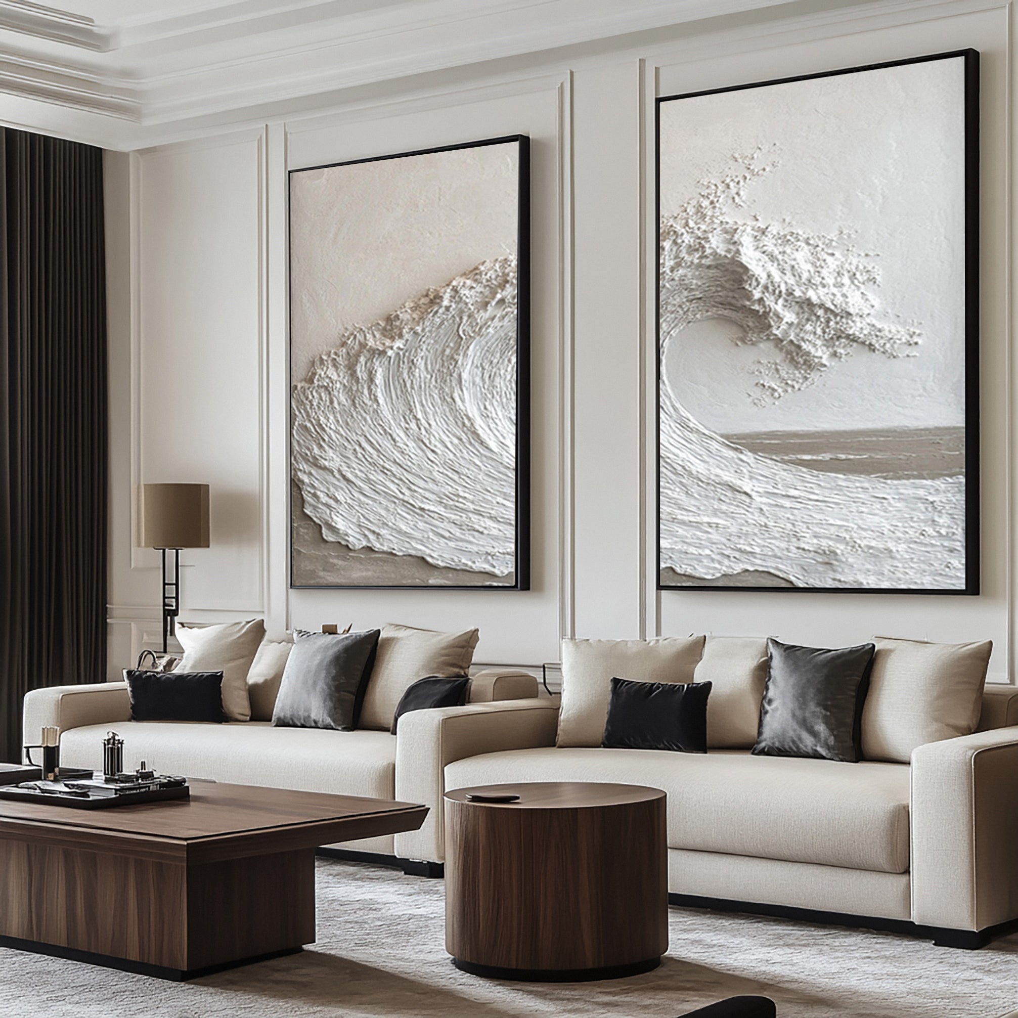 Textured Ocean Wave Art 3D Oil Painting for Modern Living Rooms #BBS 025