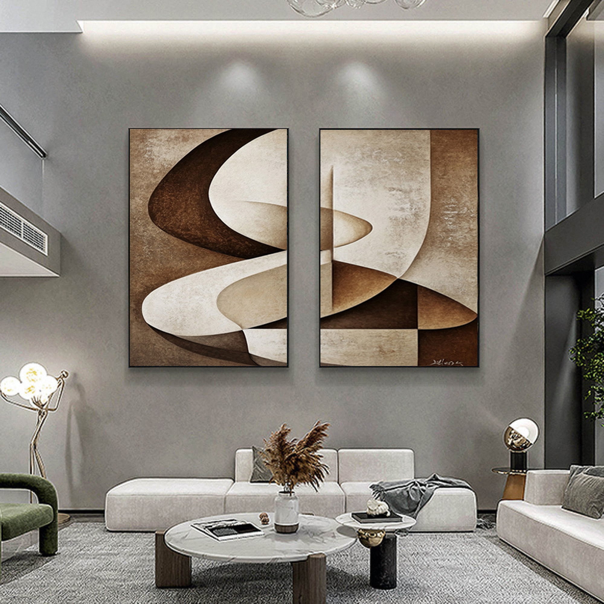 Modern Minimalist Abstract Wall Art - Large Canvas Art  #BBS 031