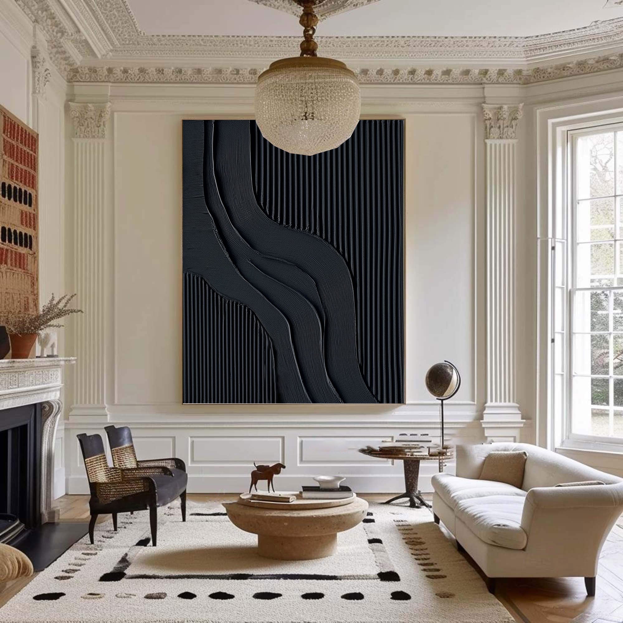 Black Minimalist Painting #BM 051