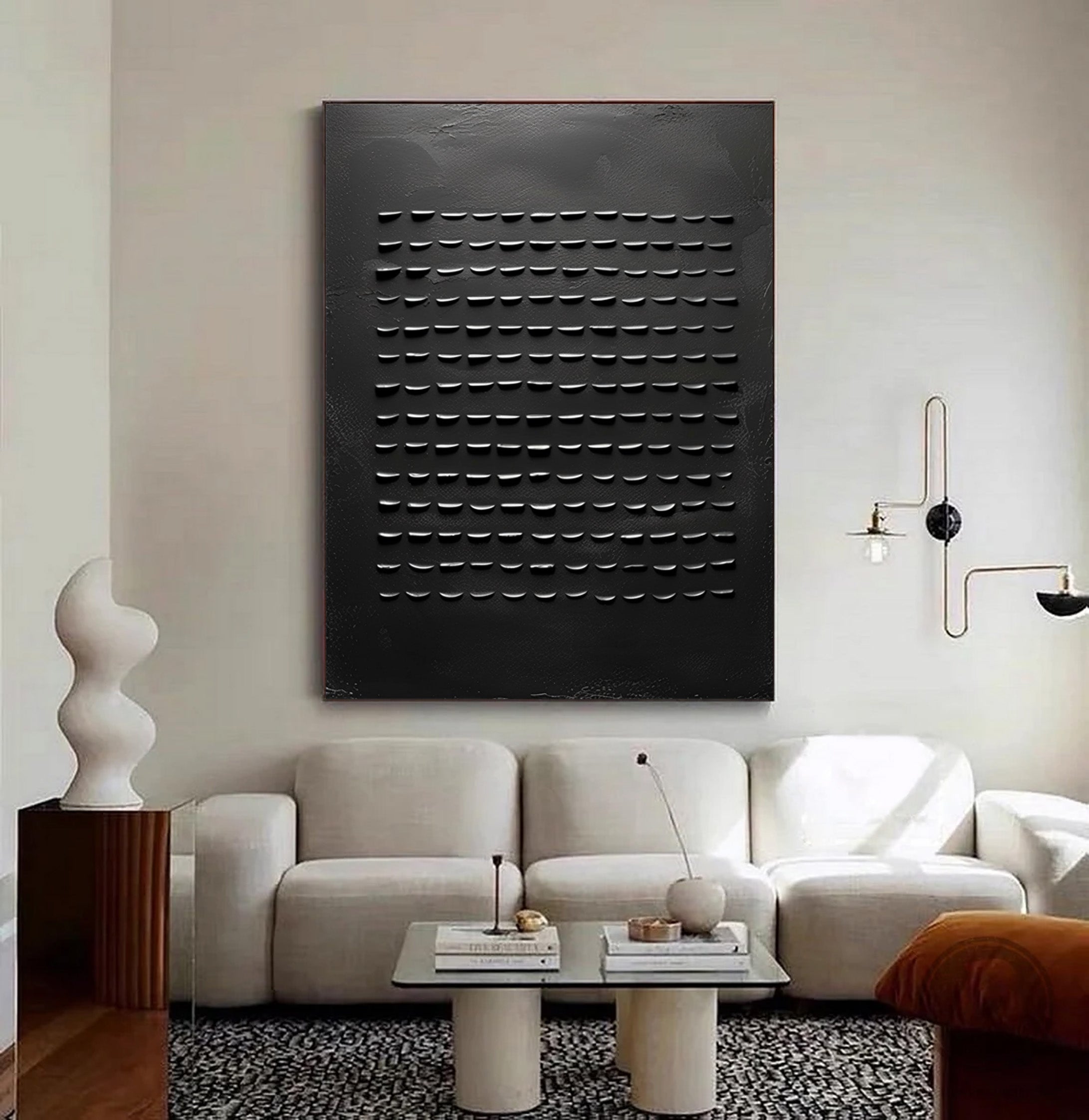 Black Minimalist Painting #BM 048