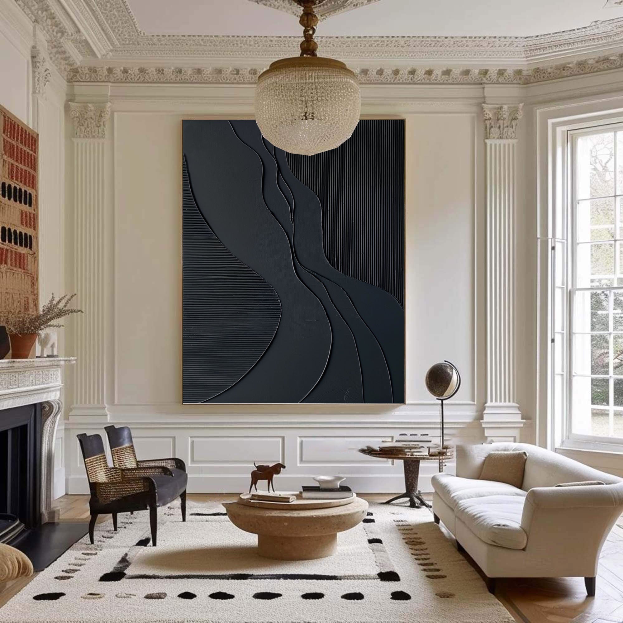 Black Minimalist Painting #BM 054