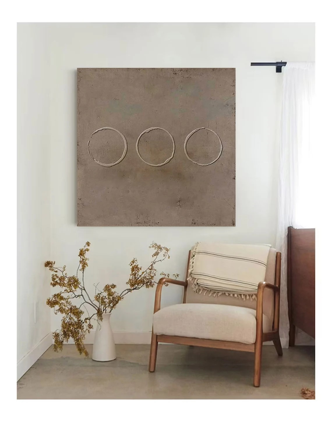 Wabi Sabi Wall Art with Simple Circles #WSA 014