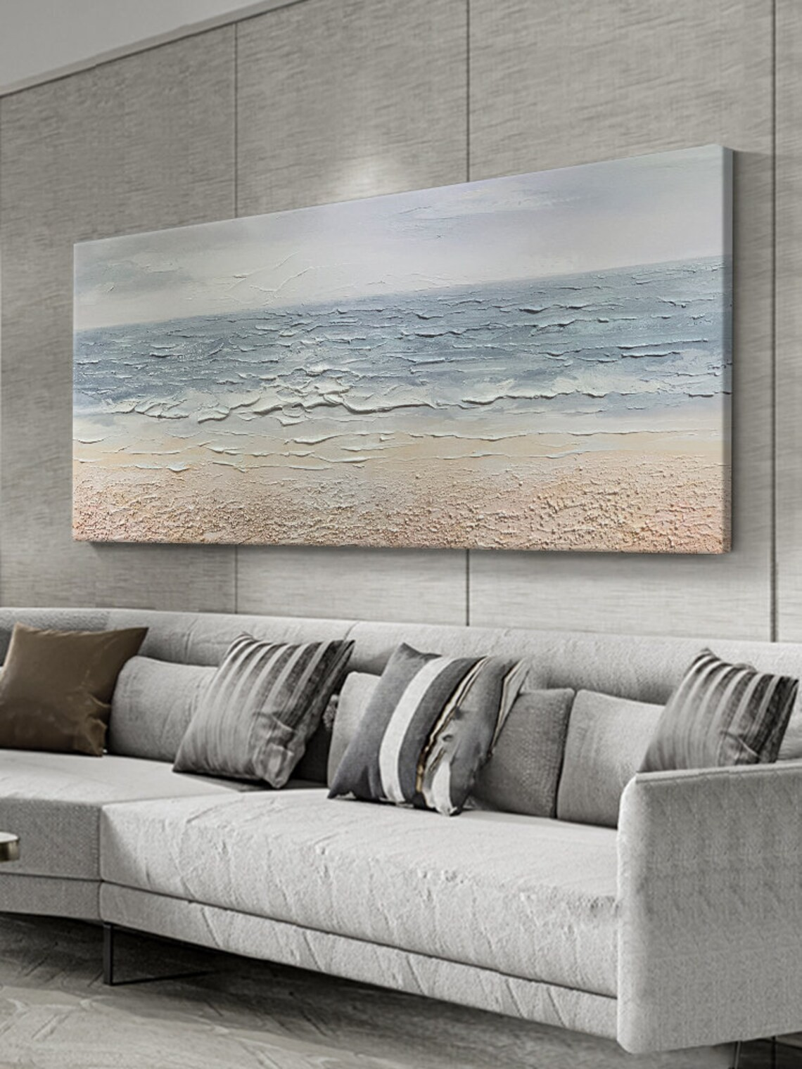 Serene Coastal Wall Art with Textured Details  #BGA 046