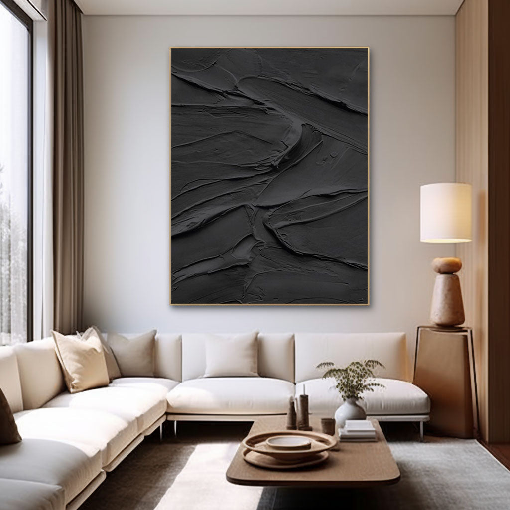 Black Minimalist Painting #BM 018