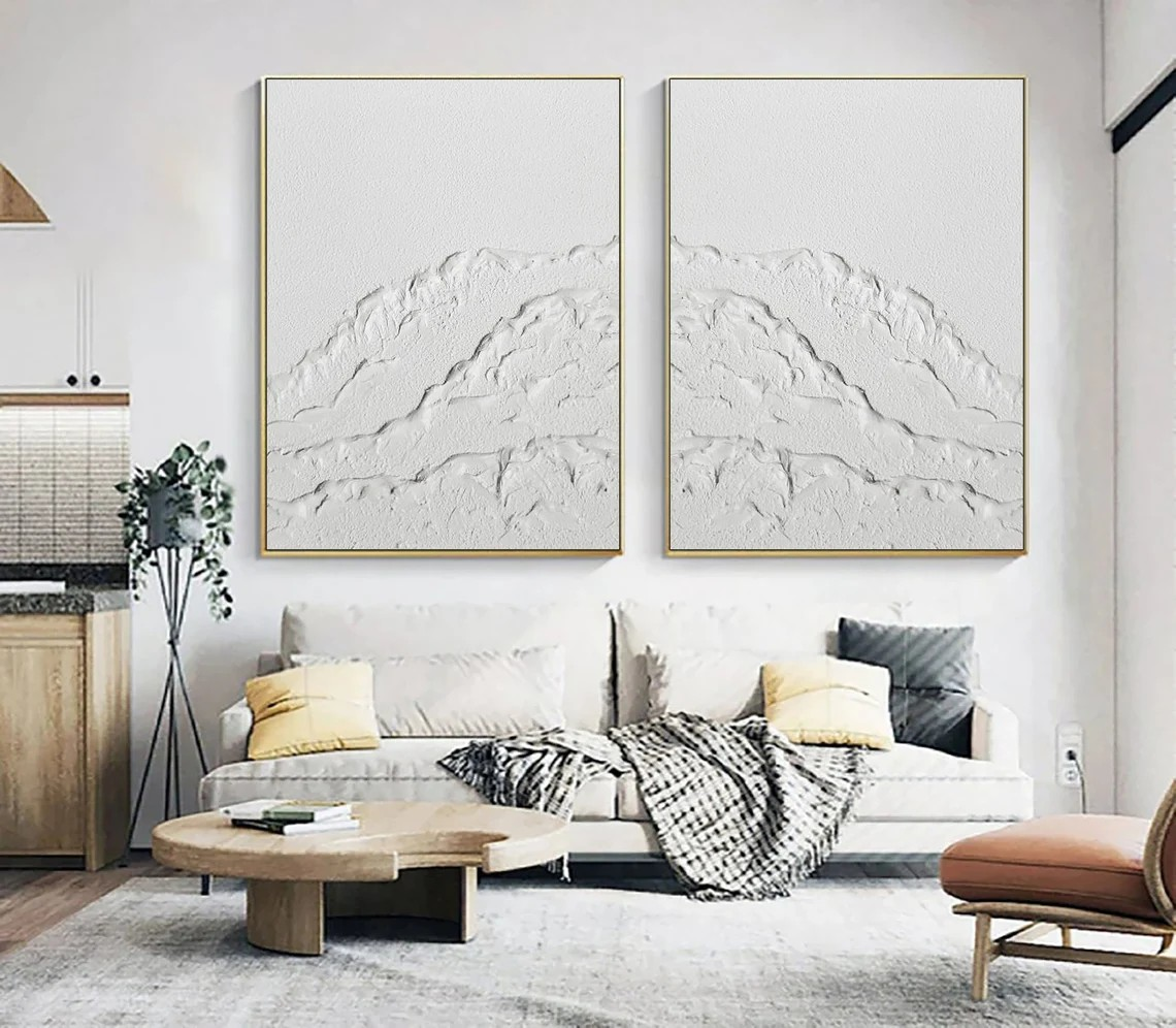 Abstract White Texture Art for Modern Spaces #BGA 039