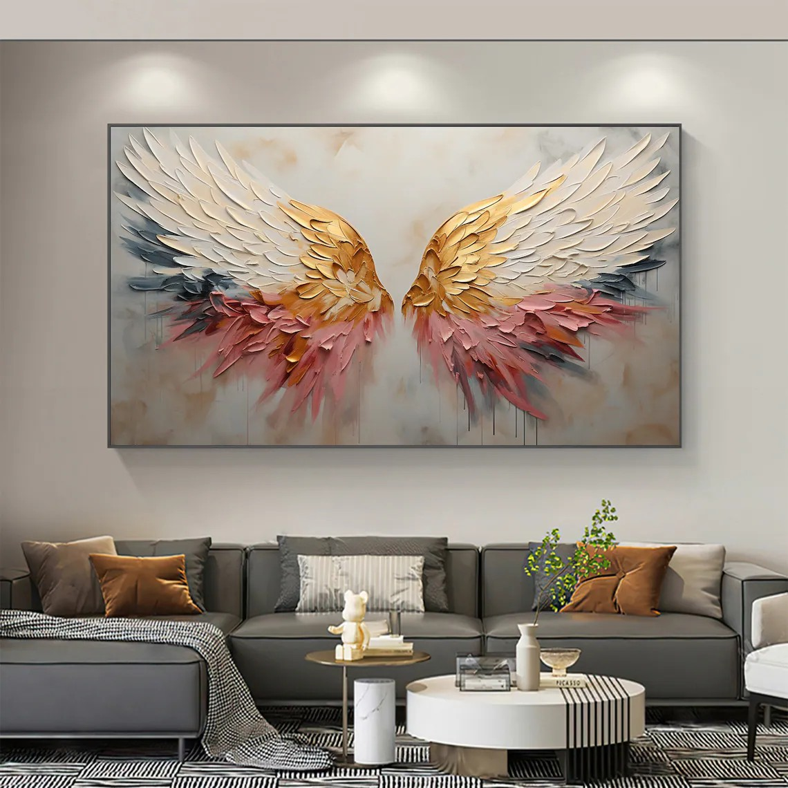 Gradient Angel Wings Abstract Wall Art #BGA 043