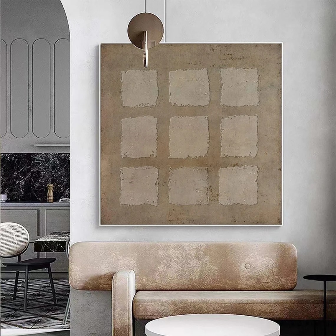 Contemporary Abstract Grid Wall Art #WSA 013