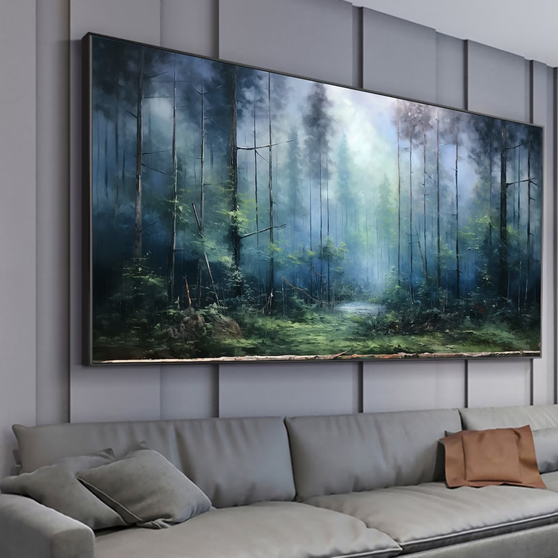 Woodland Mist Abstract Wall Art #BGA 047