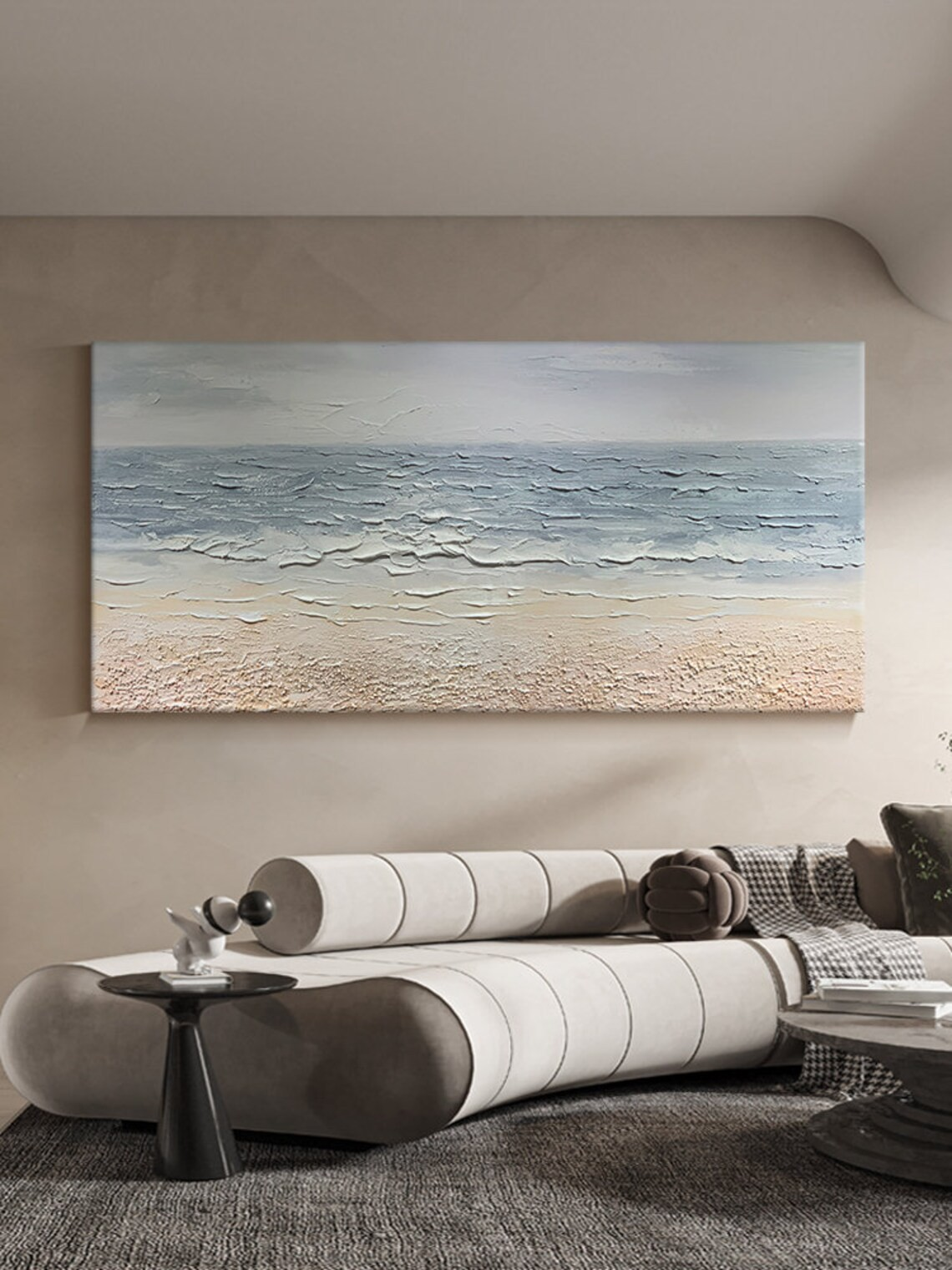 Serene Coastal Wall Art with Textured Details  #BGA 046