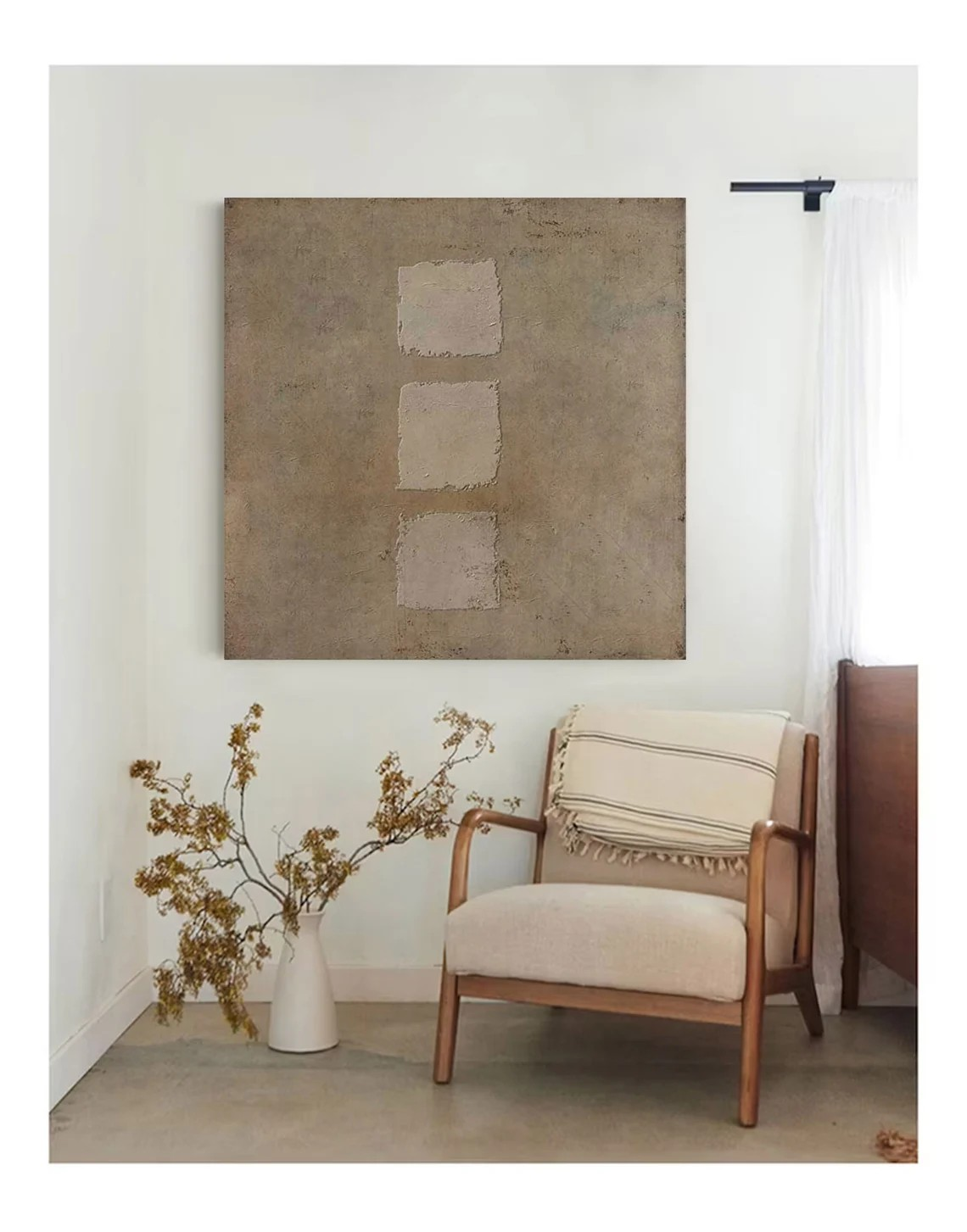 Japanese Minimalist Wall Art|Soft earth tones #WSA 002