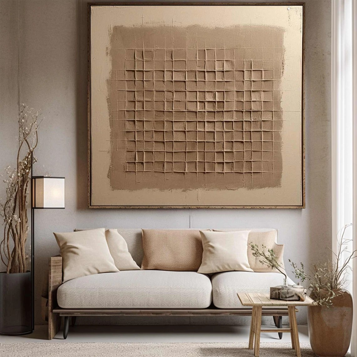 Square Grid Wabi Sabi Wall Art #WSA 001