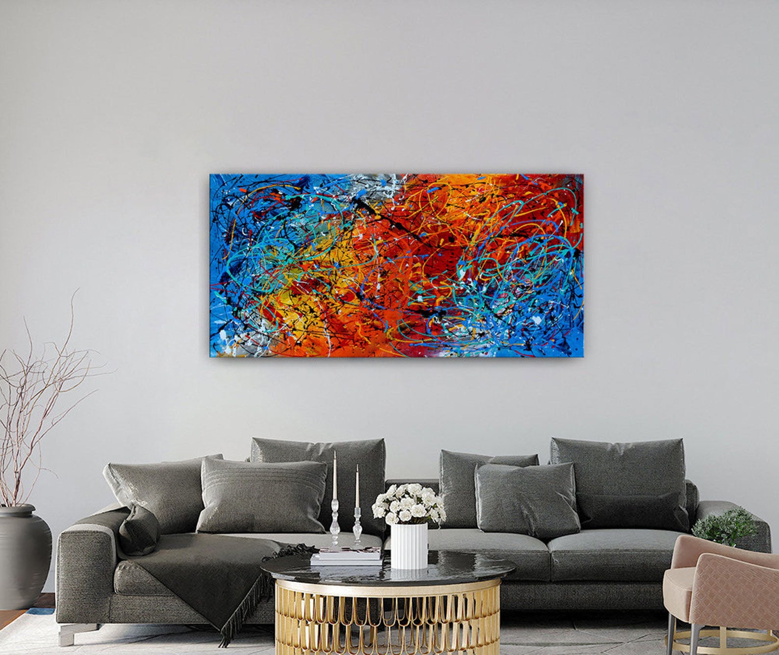 Colorful Art: Abstract Art Paintings for Home Interiors  #CWA 003