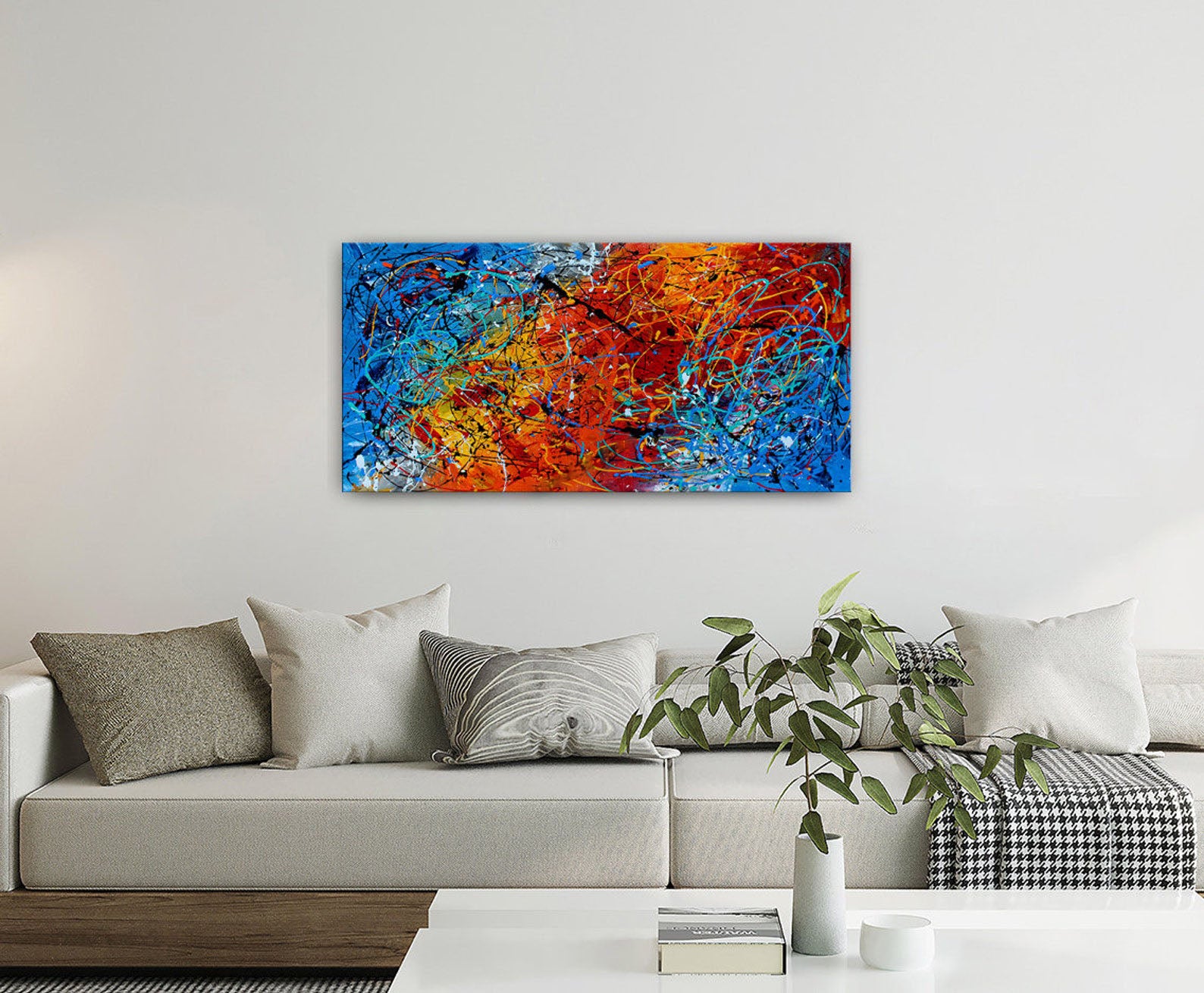 Colorful Art: Abstract Art Paintings for Home Interiors  #CWA 003