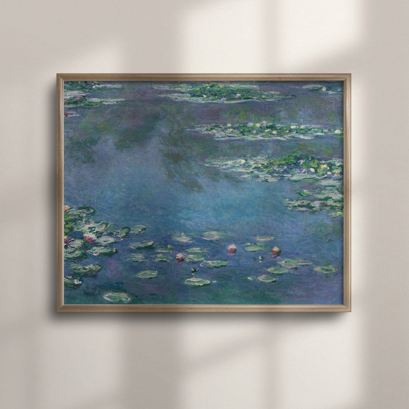 Water Lily Pond At Dusk, Impressionistic Wall Art #BGA 072