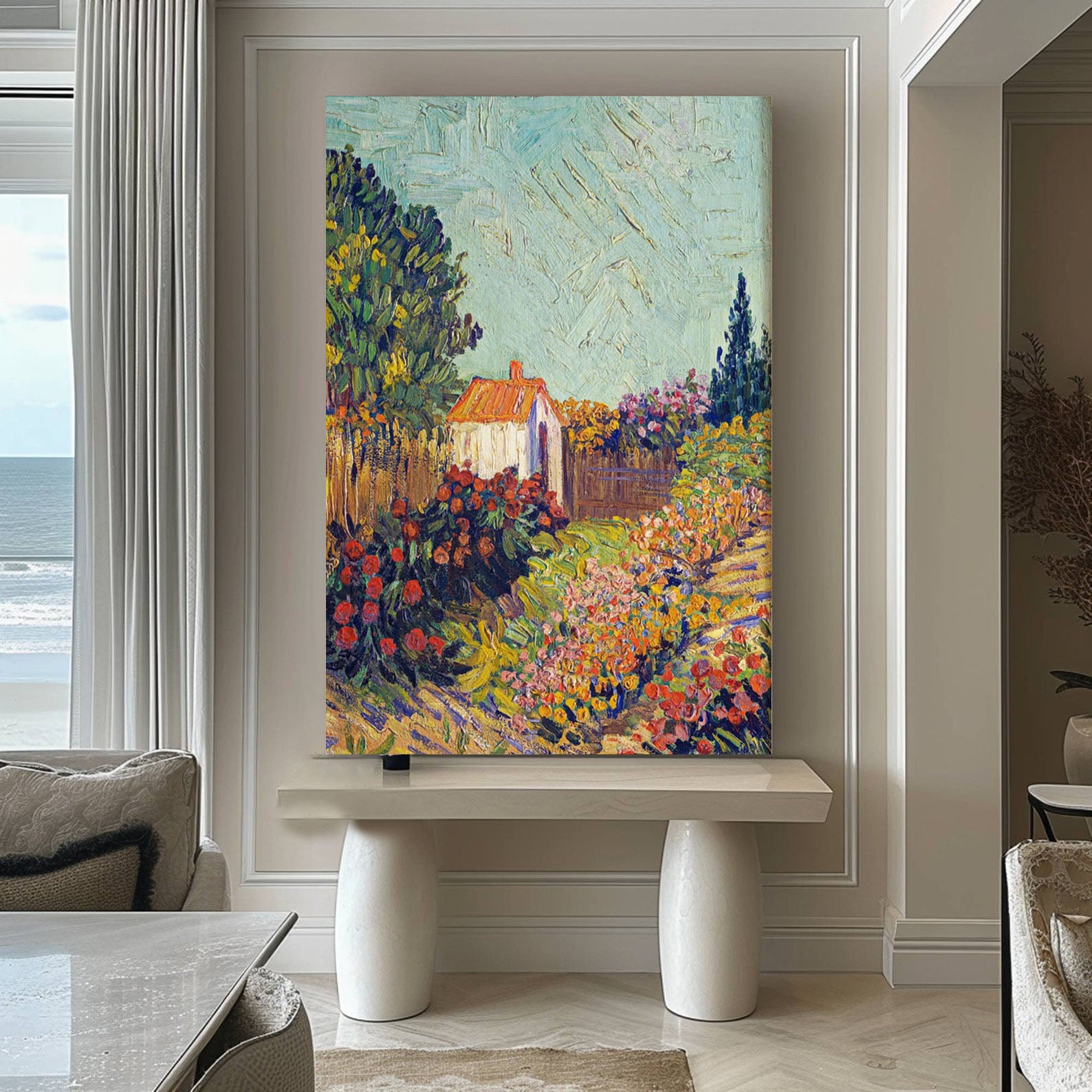 Garden Path Influenced By Van Gogh, Contemporary Wall Art #BGA 074