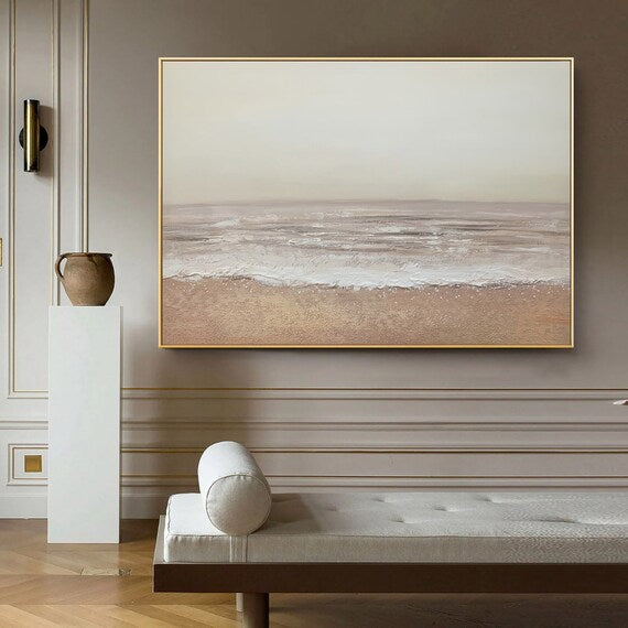 Beige & Brown Minimalist Painting #BBM 020