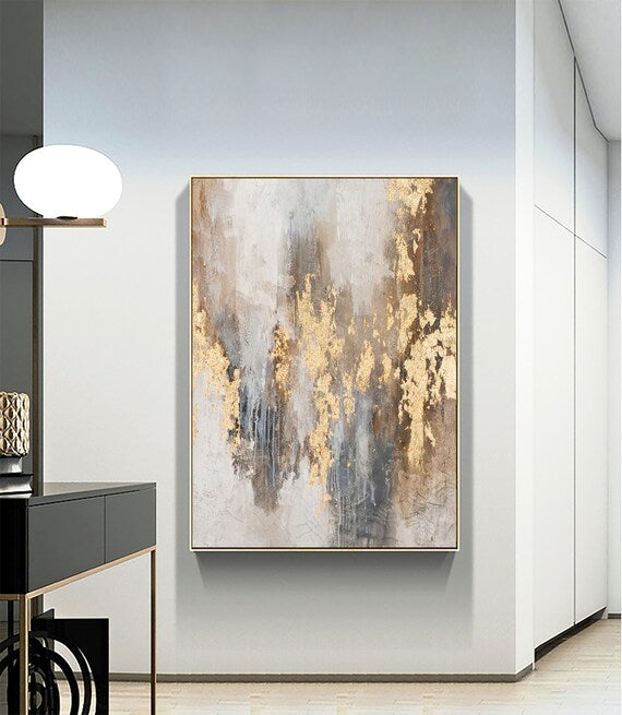 Beige & Brown Abstract Painting #BBA 019