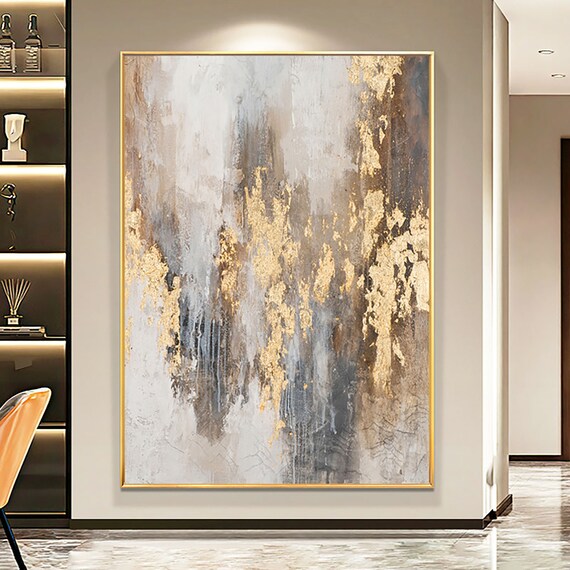 Beige & Brown Abstract Painting #BBA 019