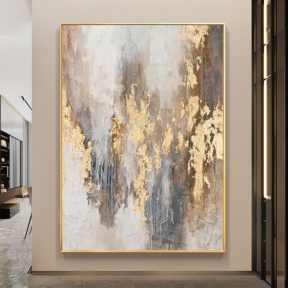 Beige & Brown Abstract Painting #BBA 019