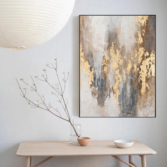 Beige & Brown Abstract Painting #BBA 019