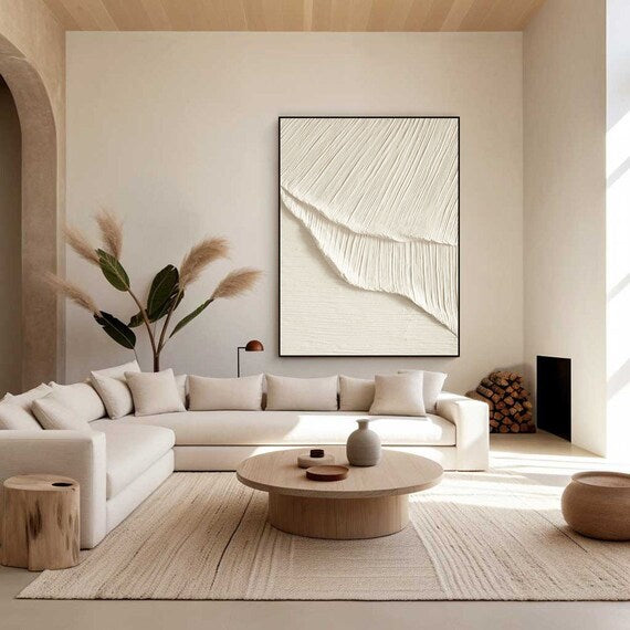 White Minimalist Painting #WM 012