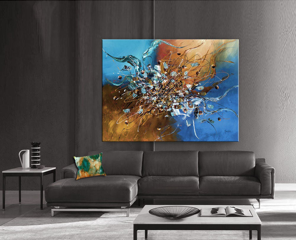 Vibrant Abstract Wall Art - Large Canvas Art #CWA 001