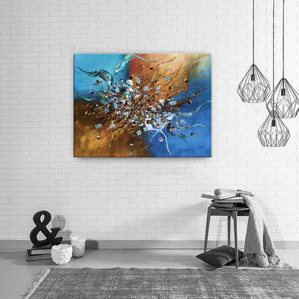 Vibrant Abstract Wall Art - Large Canvas Art #CWA 001