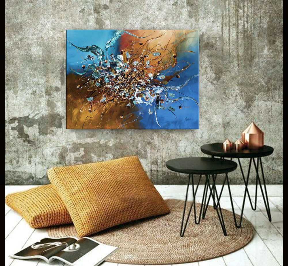 Vibrant Abstract Wall Art - Large Canvas Art #CWA 001