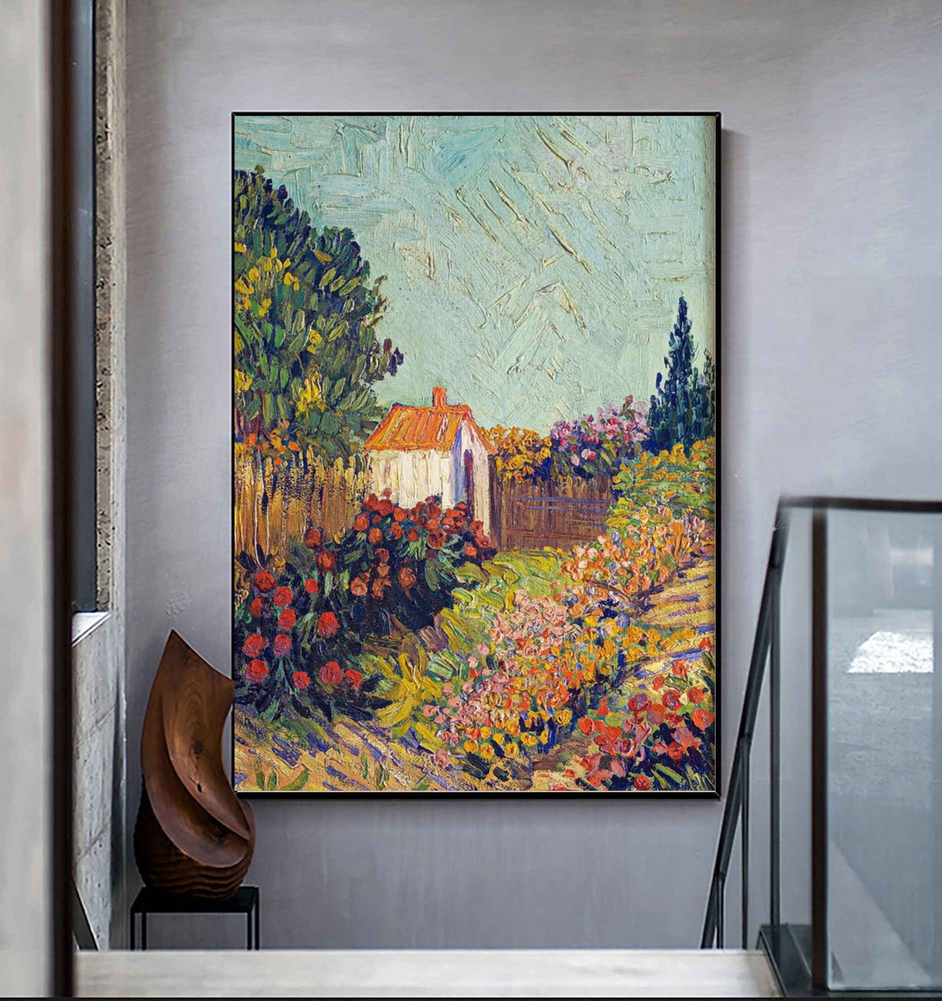 Garden Path Influenced By Van Gogh, Contemporary Wall Art #BGA 074