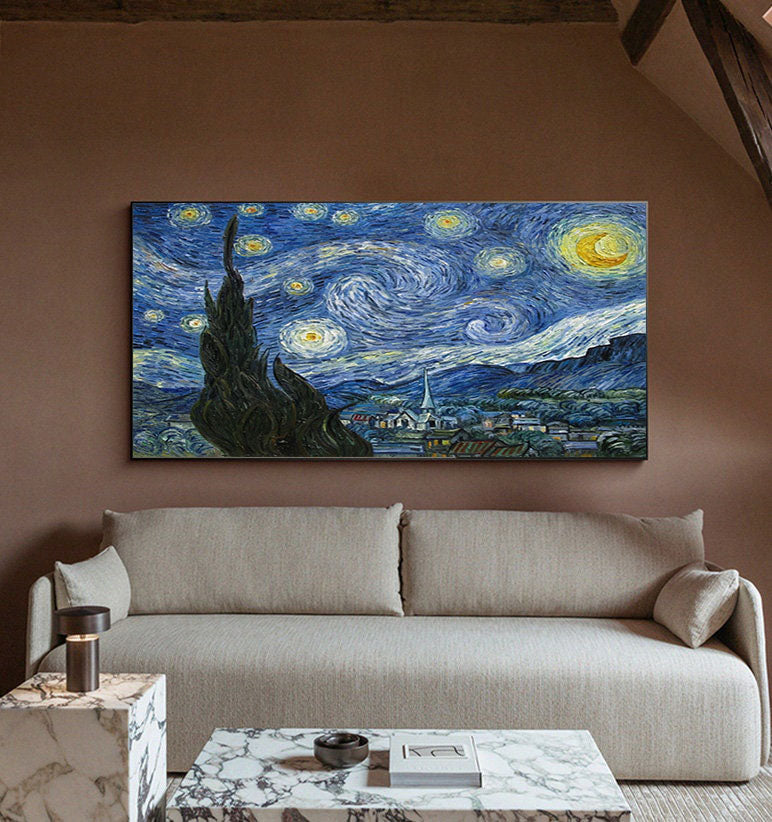 The Starry Night, After Van Gogh, Contemporary Wall Art #BGA 079