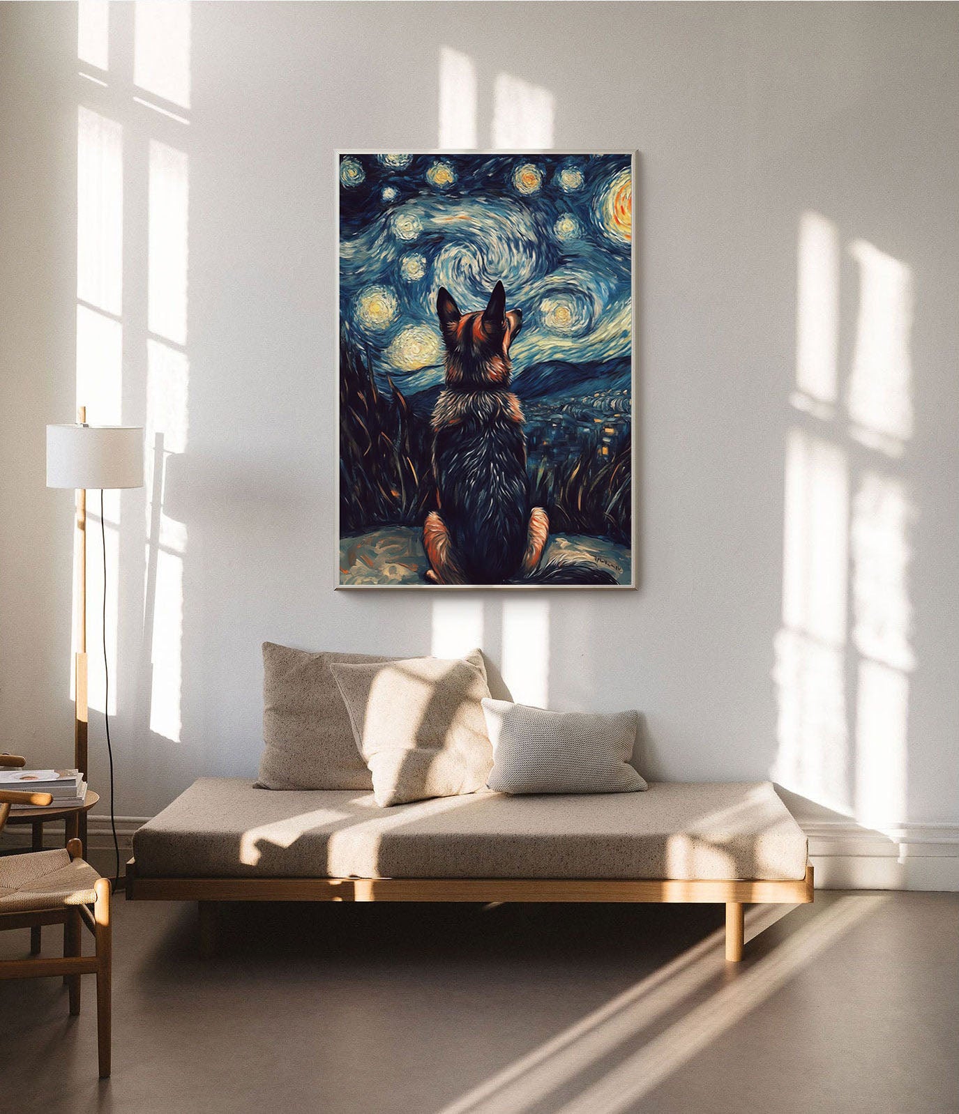 Starry Night Watch, Homage to Van Gogh, Contemporary Wall Art #BGA 076