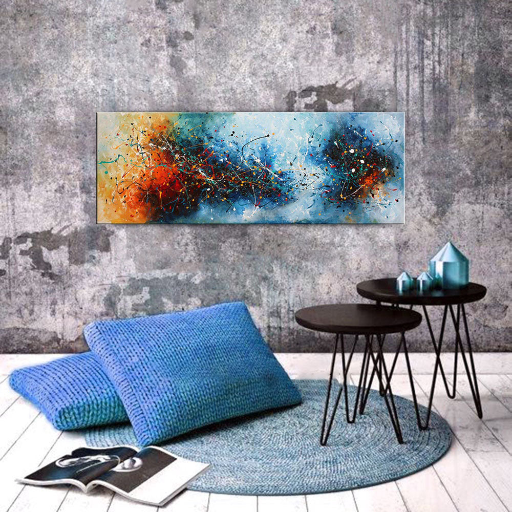 Colorful Jackson Pollock-Inspired Abstract Art for Home Walls #CWA 007