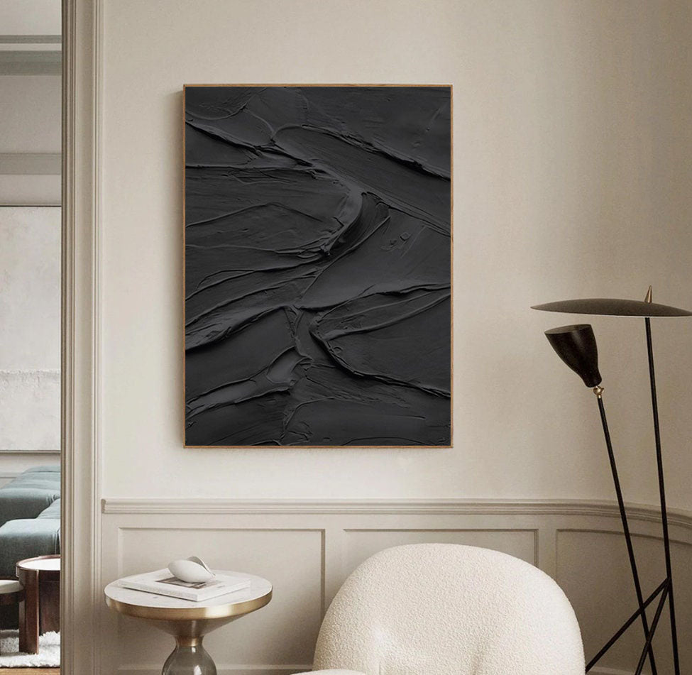 Black Minimalist Painting #BM 018