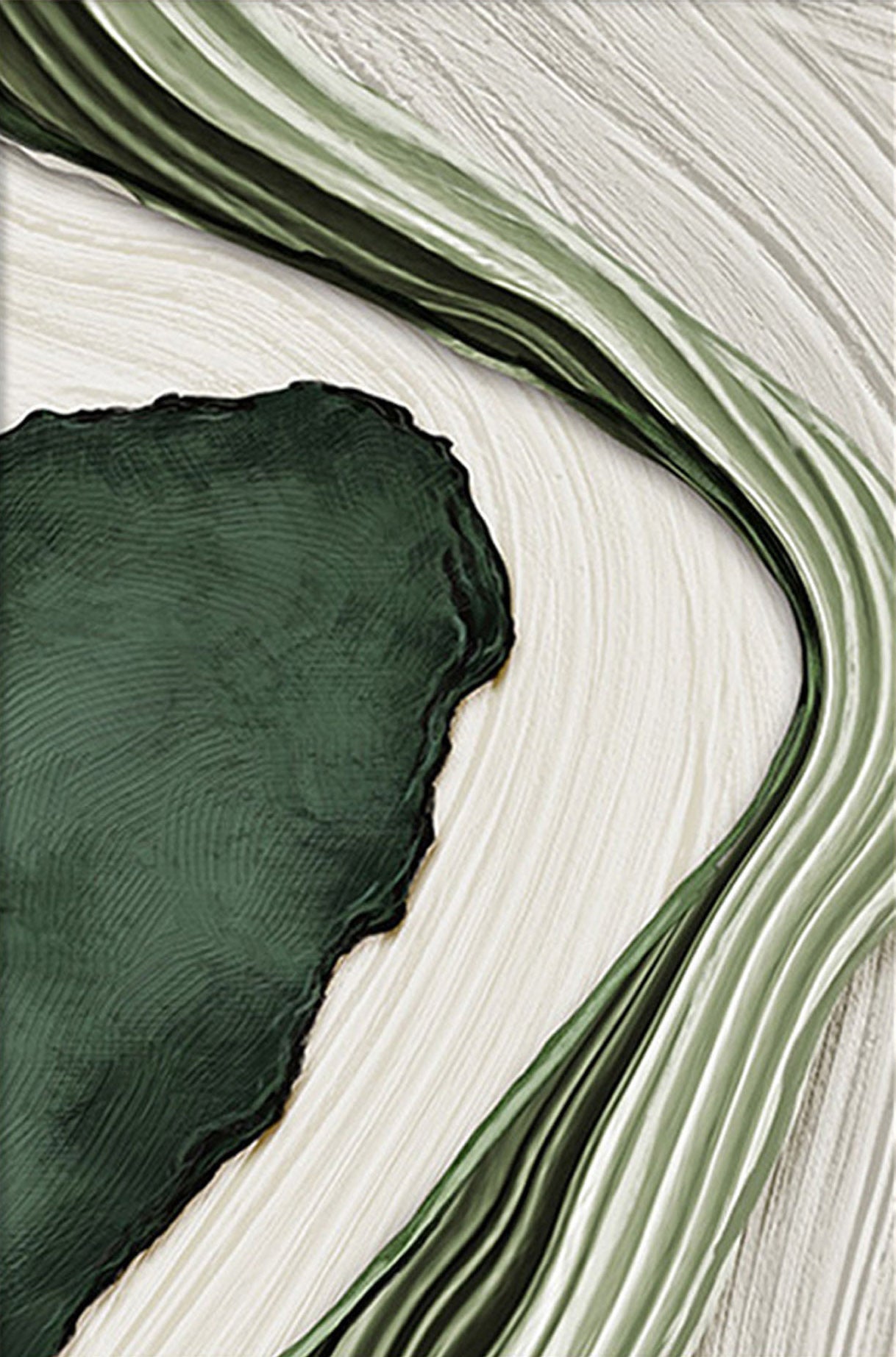 Green Minimalist Painting #GM 006