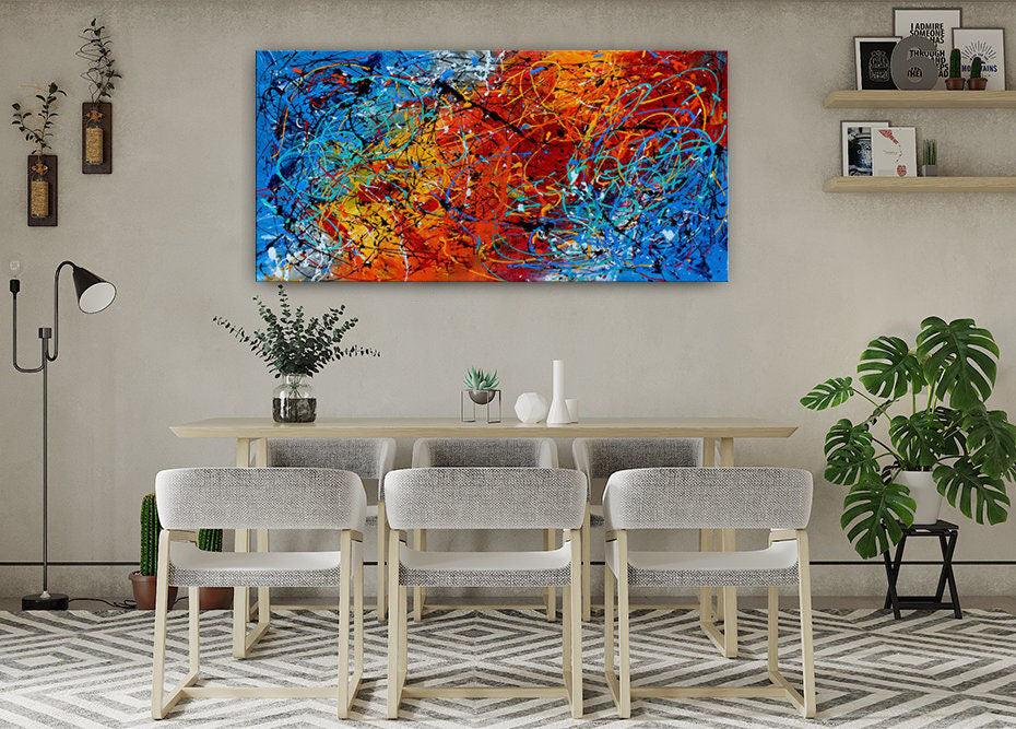 Colorful Art: Abstract Art Paintings for Home Interiors  #CWA 003