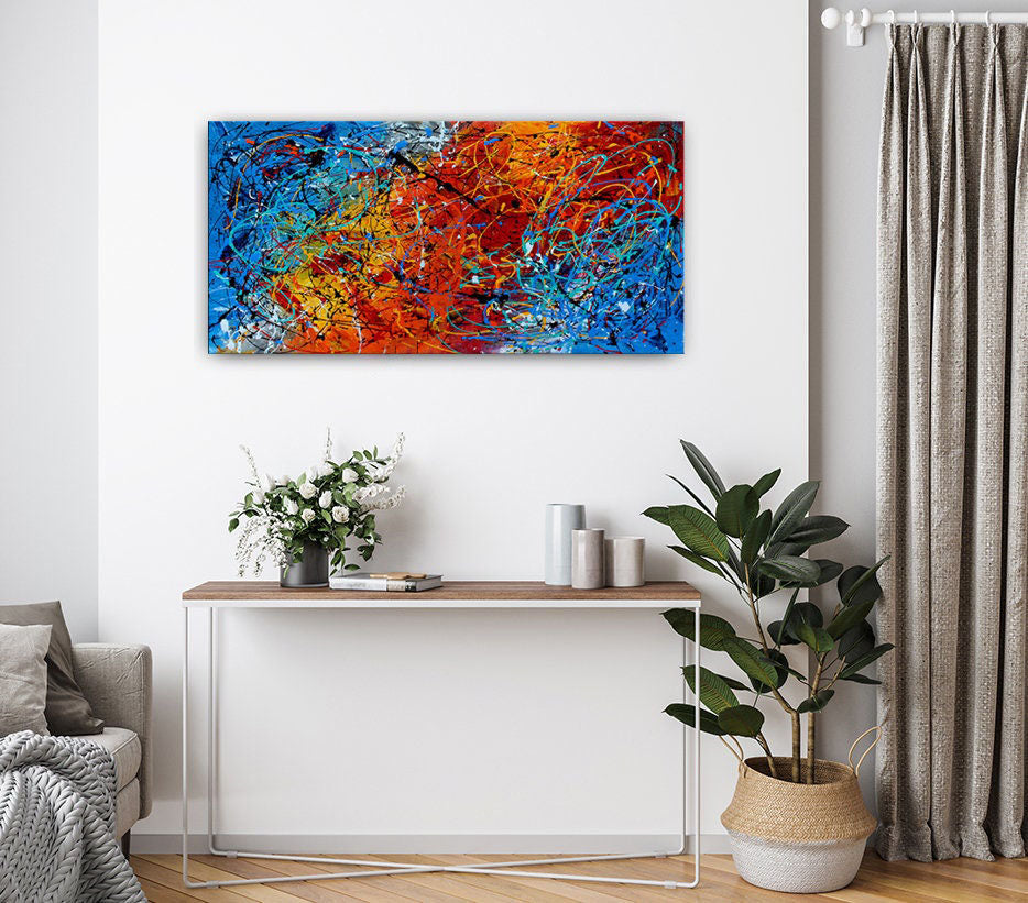 Colorful Art: Abstract Art Paintings for Home Interiors  #CWA 003