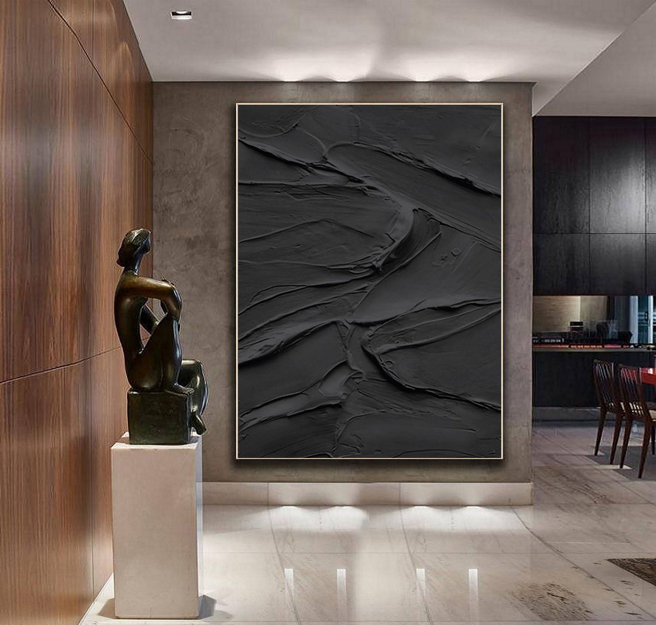 Black Minimalist Painting #BM 018