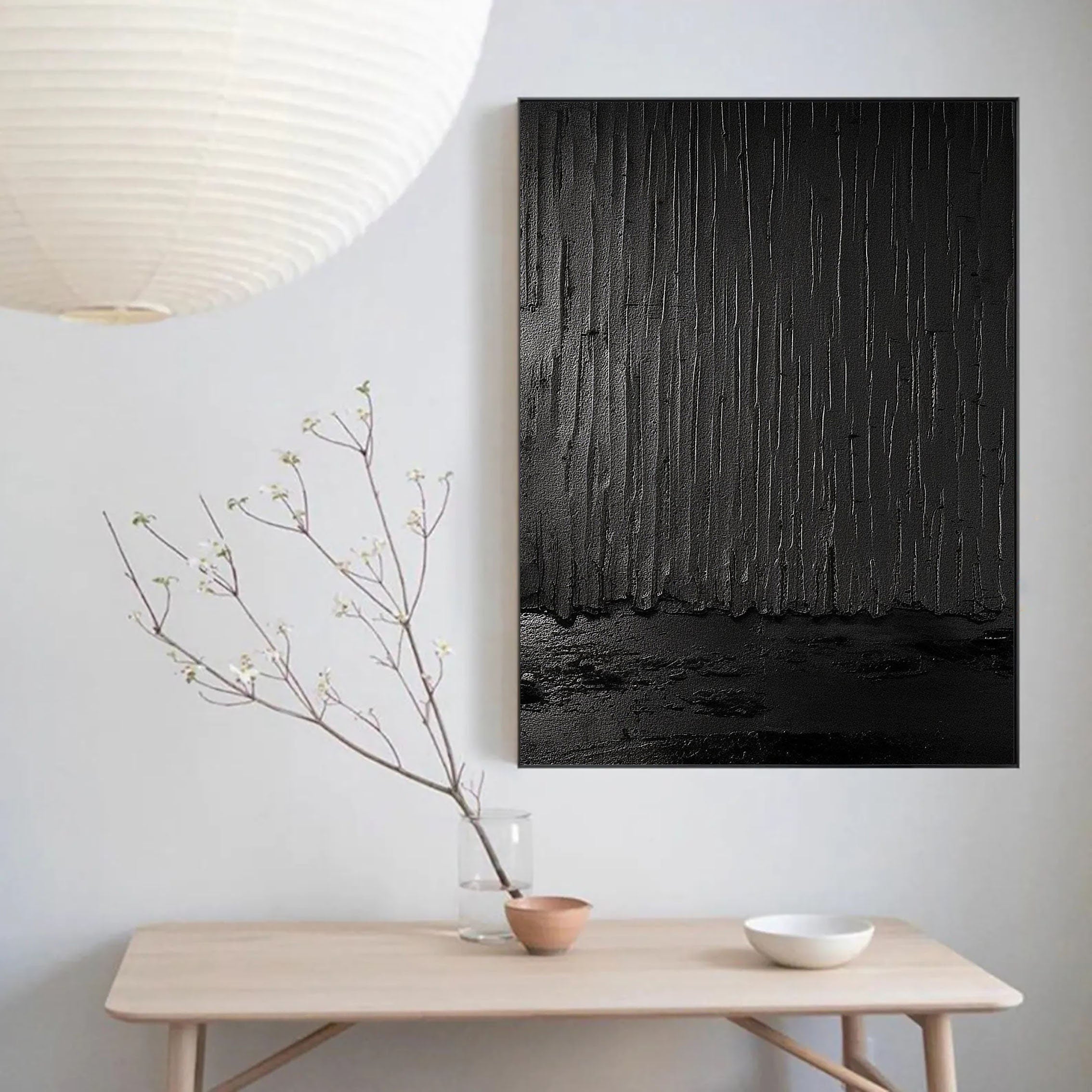 Black Minimalist Painting #BM 016