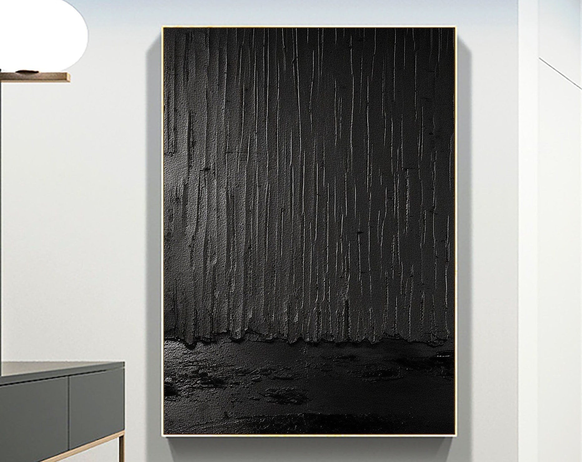 Black Minimalist Painting #BM 016