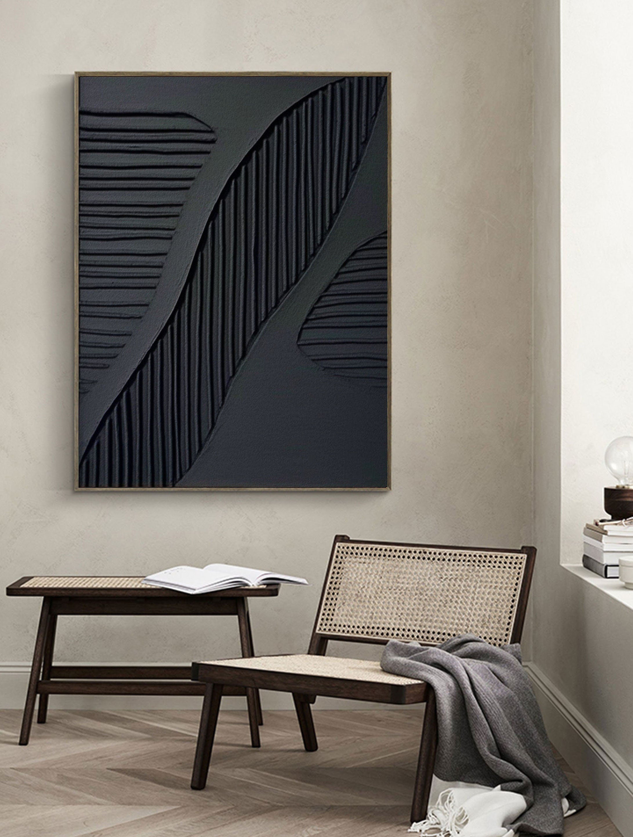 Black Minimalist Painting #BM 022