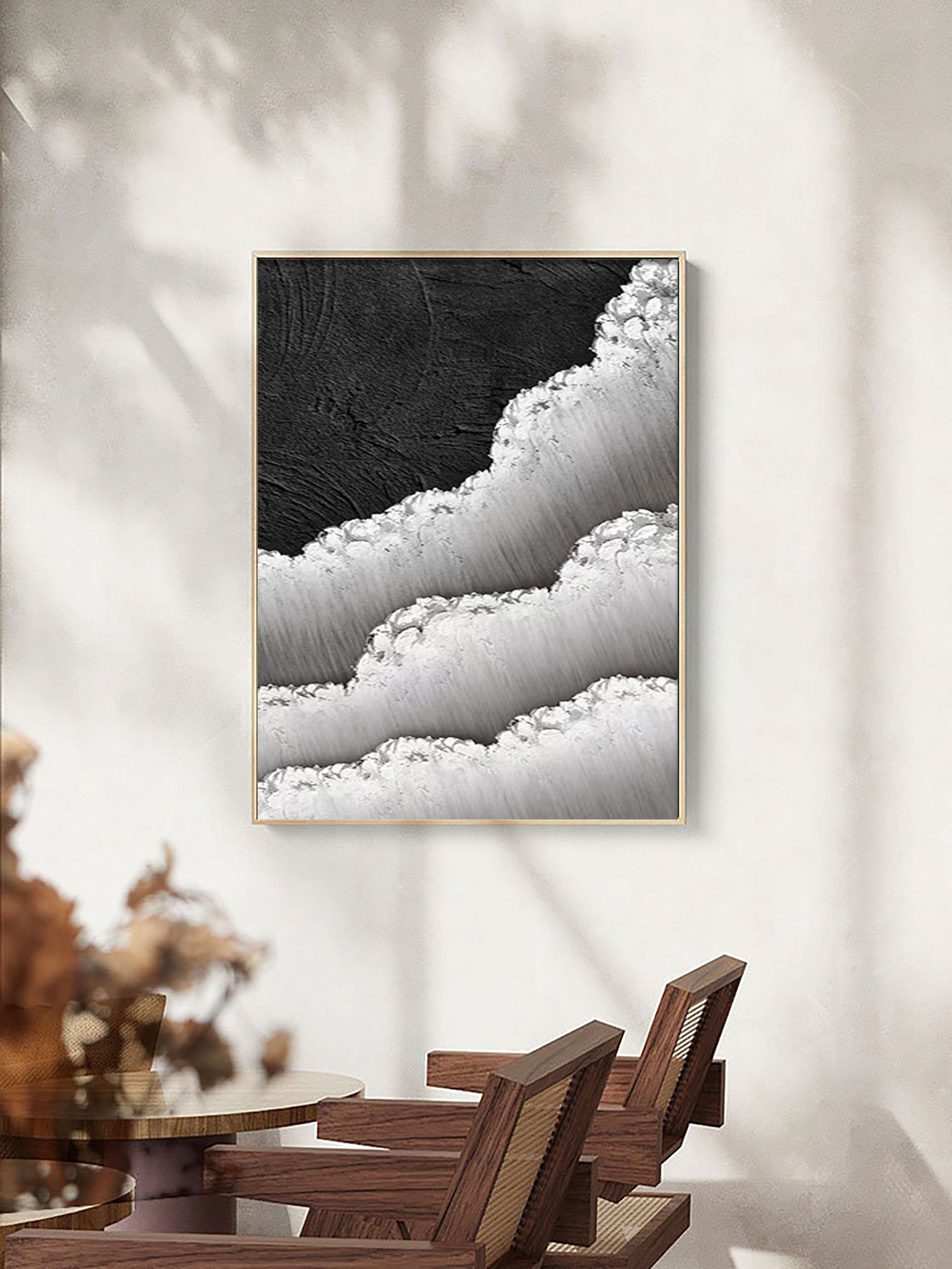 Black & White Abstract Painting #BWA 006