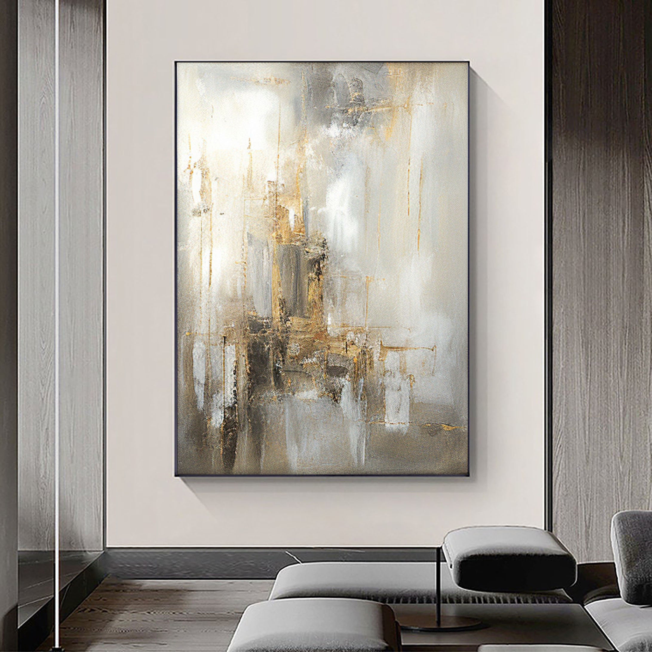 Beige & Brown Abstract Painting #BBA 052