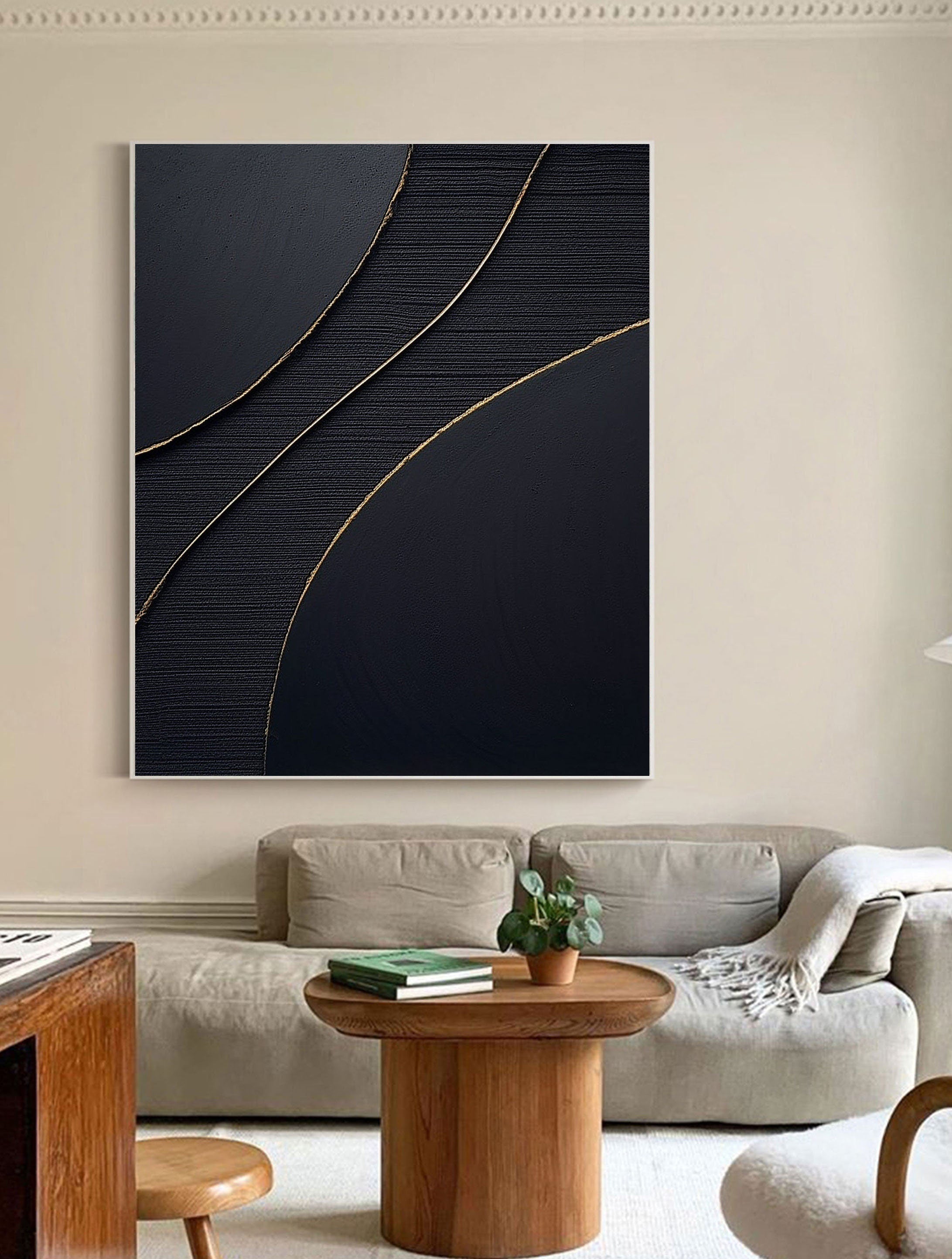 Black Minimalist Painting #BM 021