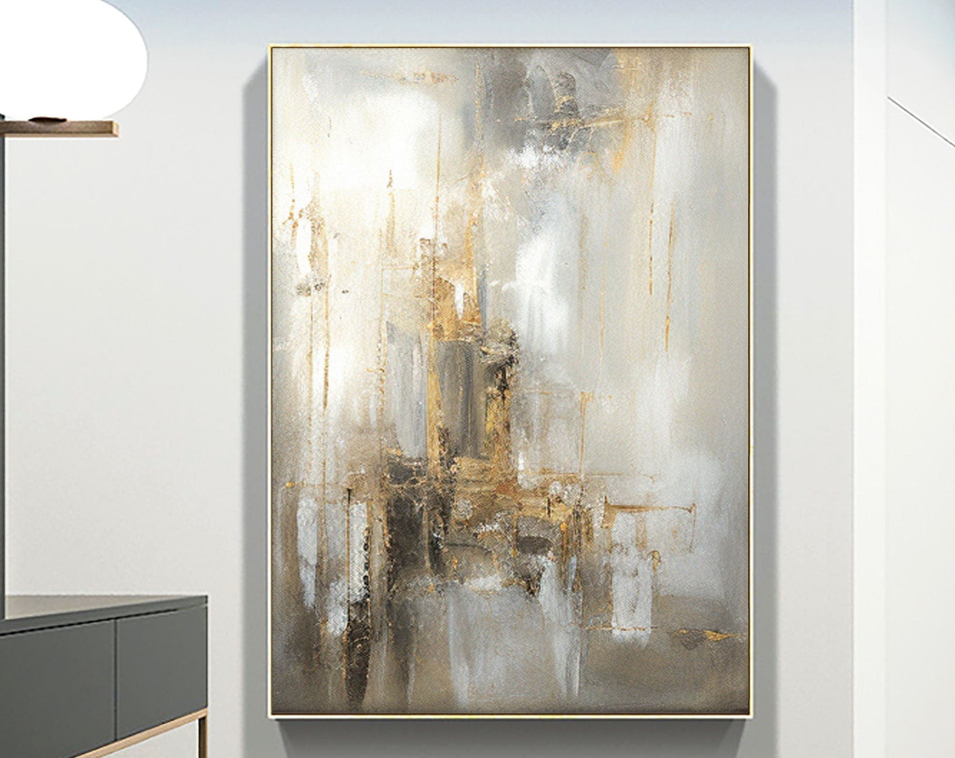 Beige & Brown Abstract Painting #BBA 052