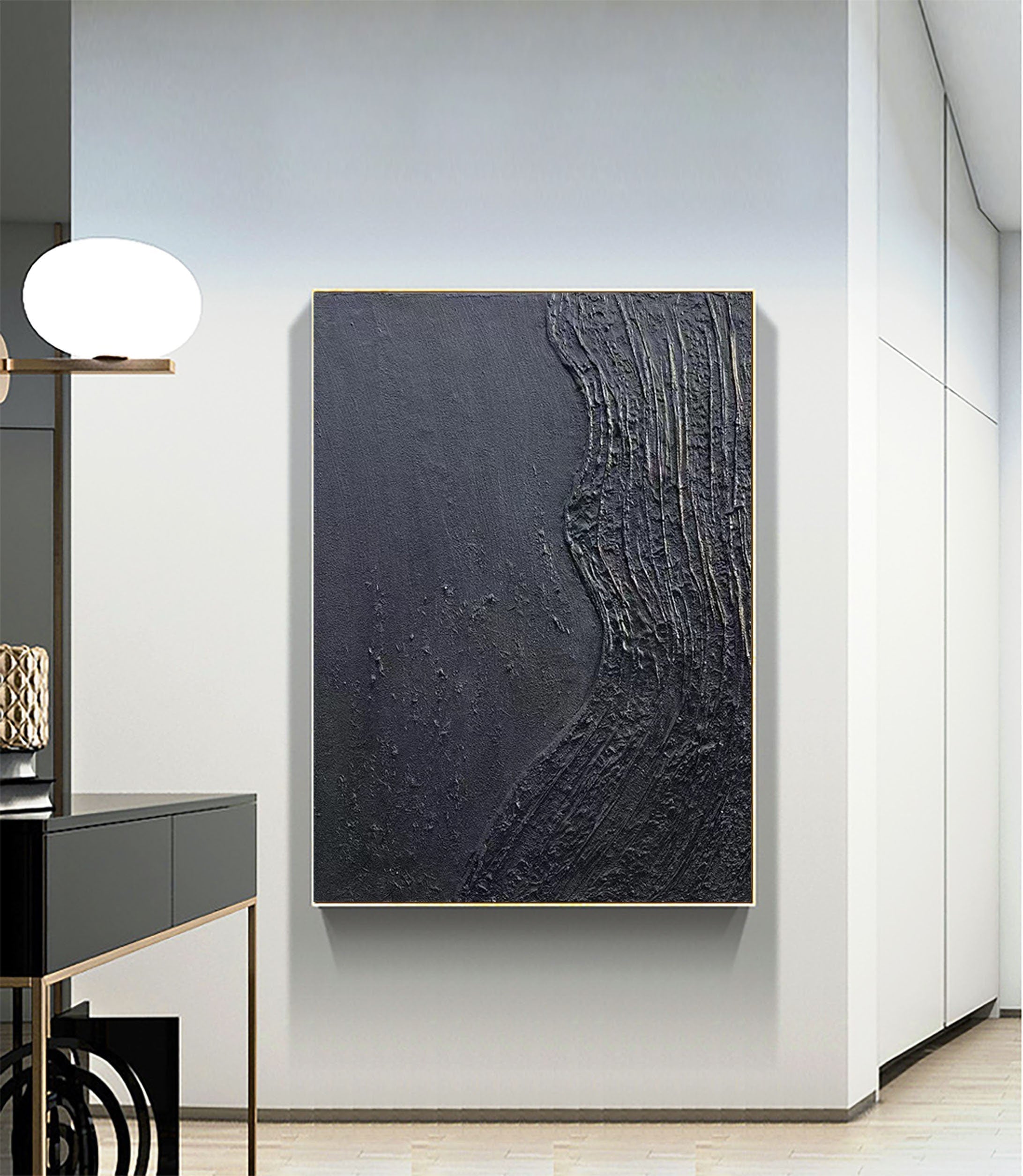 Black Minimalist Painting #BM 020